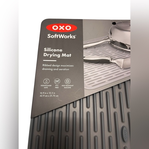 OXO Silicone Drying Mat - Dark Gray - Picture 5 of 6